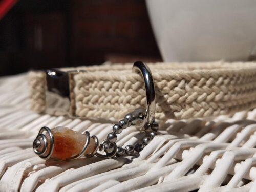 Pet pendant/ personal keyring - German silver wire wrapped reiki charged crystals